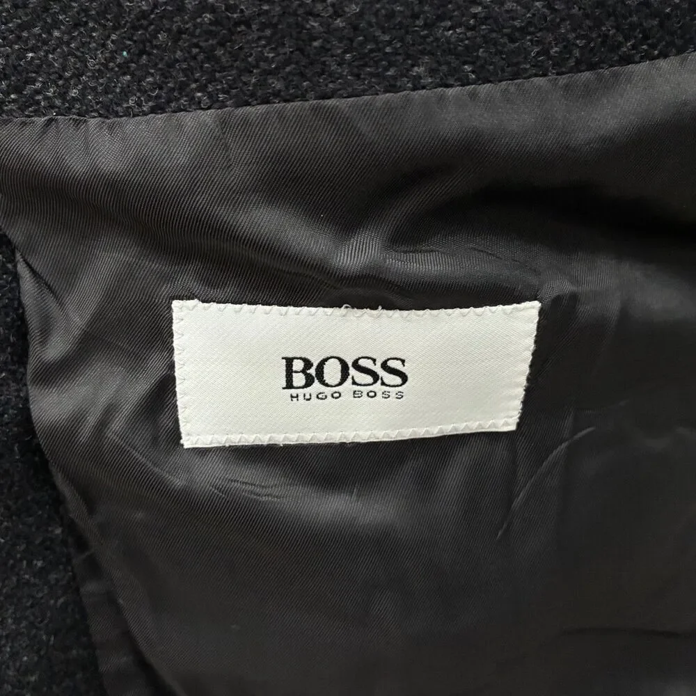 VTG Hugo Boss Corleone 48L Black Lambswool Ventless Sports Coat